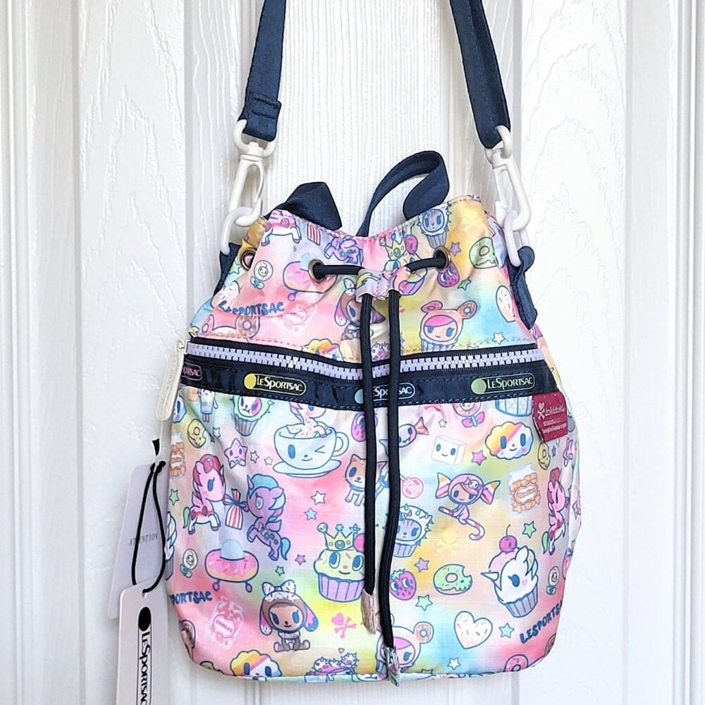 LeSportsac Tokidoki Donutella Bucket bag Crossbody Shoulder Bag Purse Gift